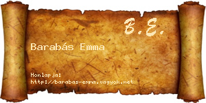 Barabás Emma névjegykártya